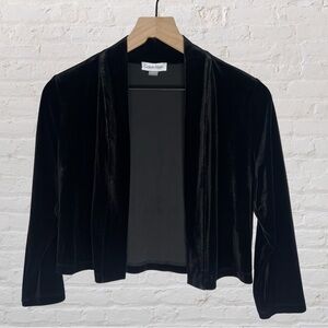 Calvin Klein Women's Black Velvet Blazer, Size S